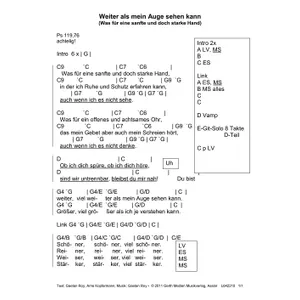 Produktbild des Artikels Weiter als mein Auge sehen kann (Leadsheet) (Noten - Download)