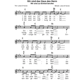 Produktbild des Artikels Wir sind das Haus des Herrn (Noten - Download)