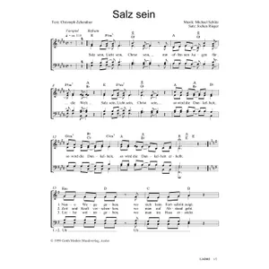 Produktbild des Artikels Salz sein (Noten - Download)