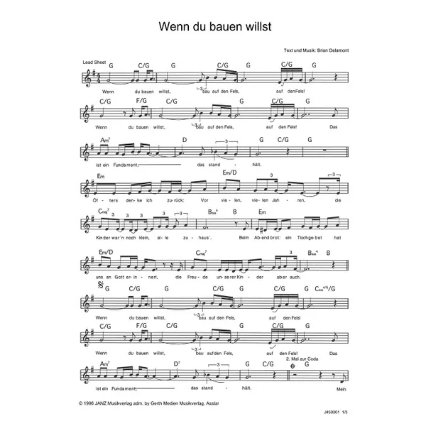 Produktbild des Artikels Wenn du bauen willst (Noten - Download)