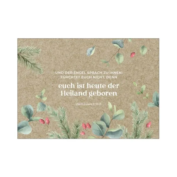 Produktbild des Artikels Postkarte "Und der Engel sprach zu ihnen..." (Schreibwaren)