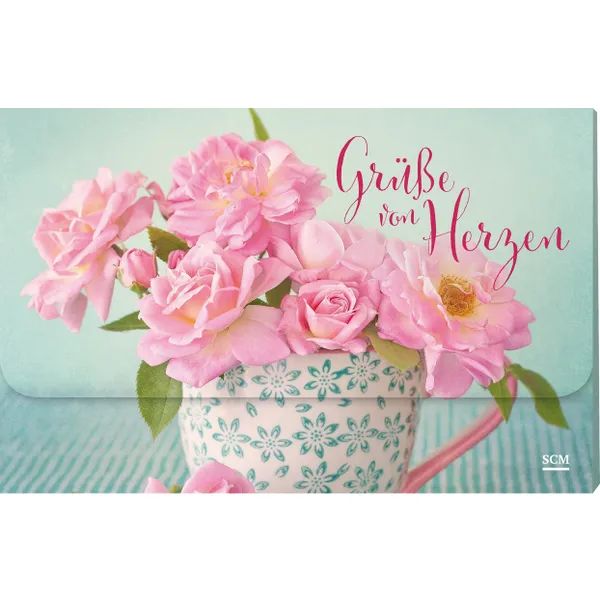 Produktbild des Artikels Faltkarten-Set "Grüße von Herzen" (Schreibwaren)