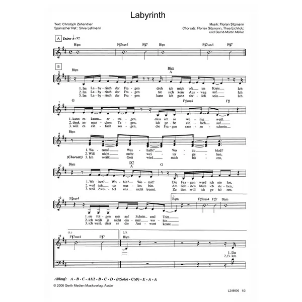 Produktbild des Artikels Labyrinth (Noten - Download)