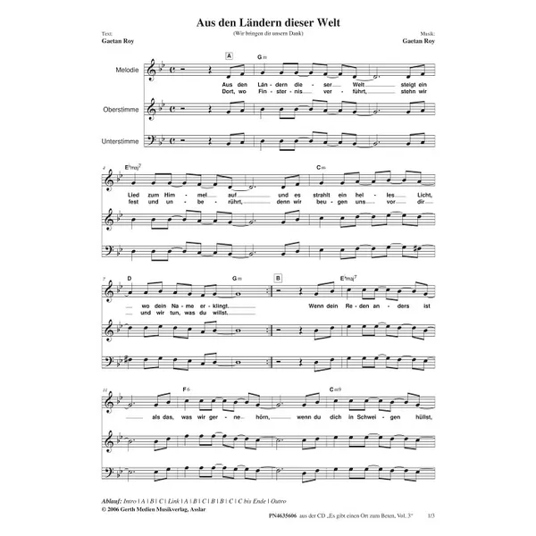 Produktbild des Artikels Wir bringen dir unsern Dank (Noten - Download)