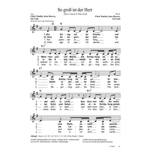 Produktbild des Artikels So groß ist der Herr (Noten - Download)