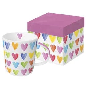 Produktbild des Artikels Tasse "Aquarell Hearts" ()