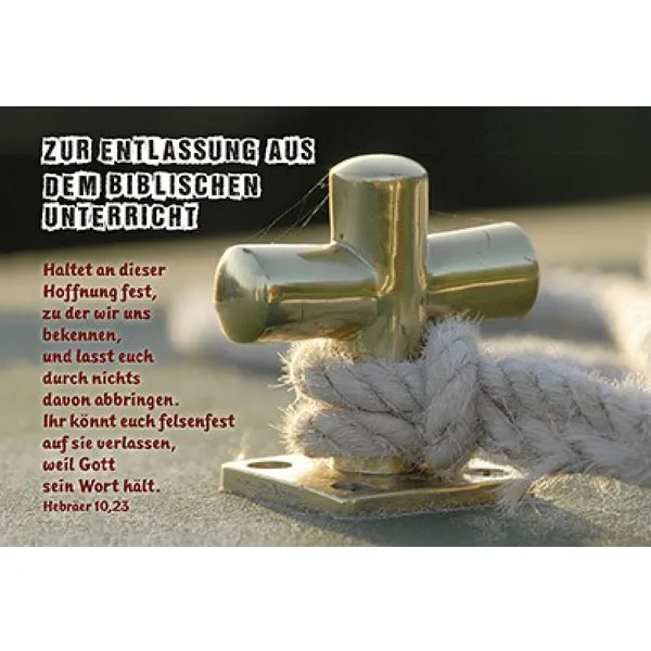 Produktbild des Artikels Faltkarte: Haltet an dieser Hoffnung fest - Bibl. Unterricht (Schreibwaren)