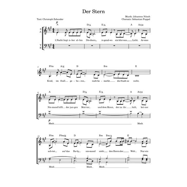Produktbild des Artikels Der Stern (Noten - Download)