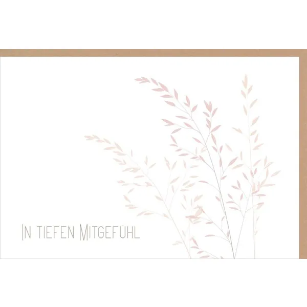 Produktbild des Artikels Faltkarte "In tiefen Mitgefühl" (Schreibwaren)