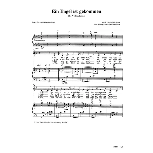 Produktbild des Artikels Ein Engel ist gekommen (Noten - Download)