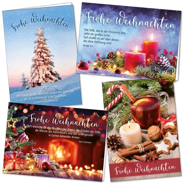 Produktbild des Artikels Weihnachts-Faltkarten-Serie 4 Stk. (Schreibwaren)