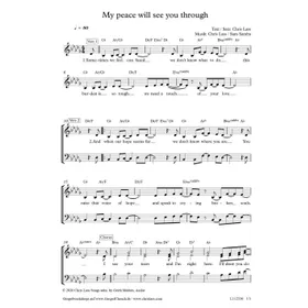 Produktbild des Artikels My Peace Will See You Through (Noten - Download)