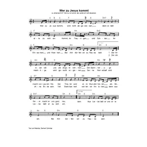 Produktbild des Artikels Wer zu Jesus kommt (Noten - Download)
