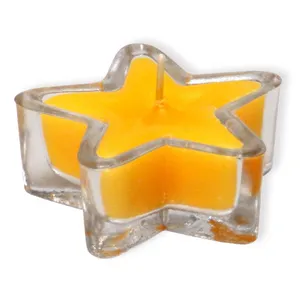 Produktbild des Artikels Kerzenglas "Stern" - gelb ()