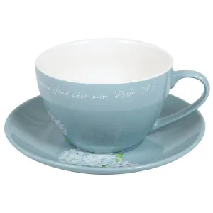 Produktbild des Artikels Tasse mit Untertasse "Hortensie" ()