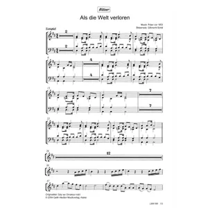 Produktbild des Artikels Als die Welt verloren (Trompete / Posaune) (Noten - Download)