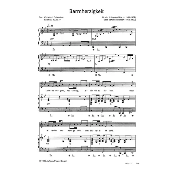 Produktbild des Artikels Barmherzigkeit (Noten - Download)