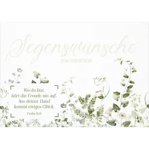 Produktbild des Artikels Faltkarte "Segenswünsche zum Geburtstag" (Schreibwaren)