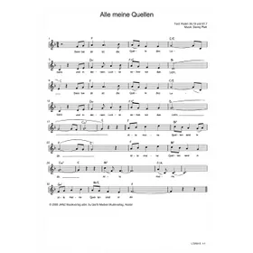 Produktbild des Artikels Alle meine Quellen (Noten - Download)