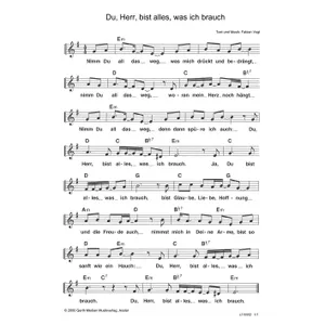 Produktbild des Artikels Du, Herr, bist alles, was ich brauch (Noten - Download)