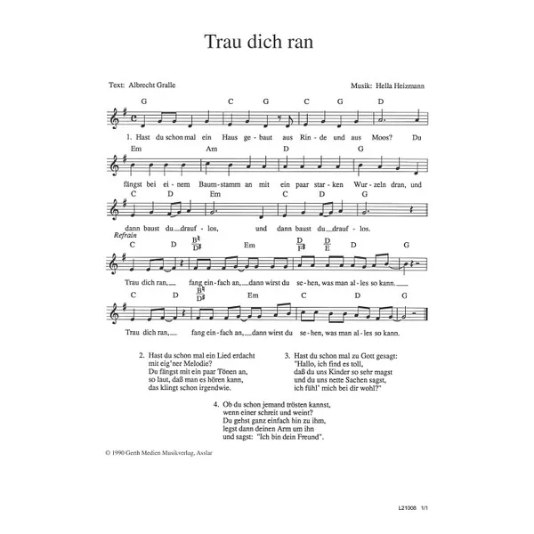 Produktbild des Artikels Trau dich ran (Noten - Download)