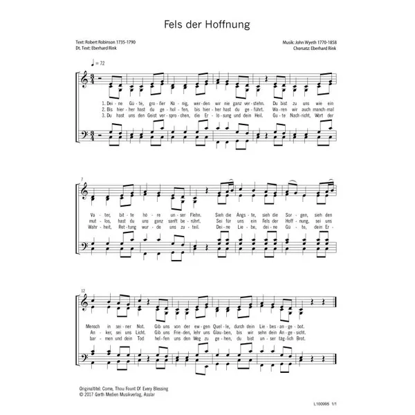 Produktbild des Artikels Fels der Hoffnung (Noten - Download)
