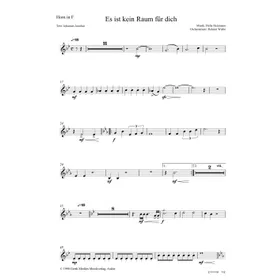 Produktbild des Artikels Es ist kein Raum für dich (Horn in F) (Noten - Download)