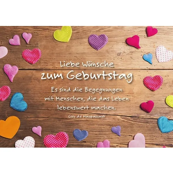 Produktbild des Artikels Liebe Wünsche zum Geburtstag - Faltkarte (Schreibwaren)