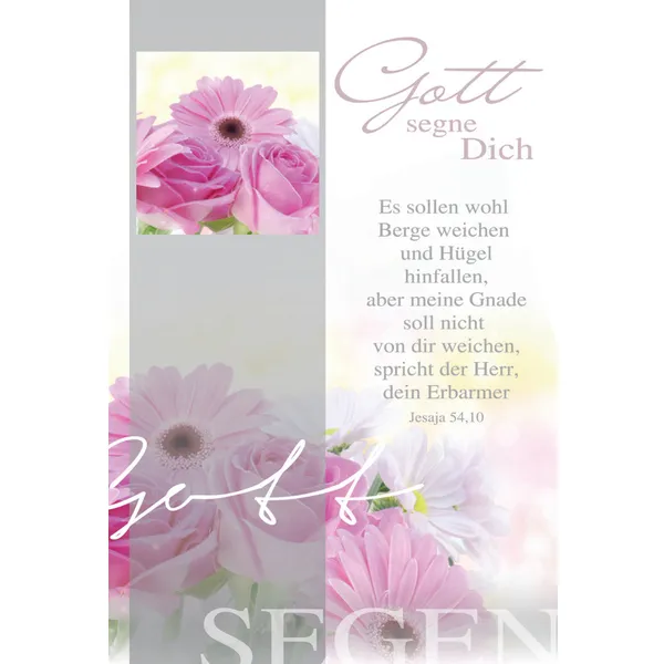 Produktbild des Artikels Faltkarte "Gott segne Dich" - 5 Stück (Schreibwaren)