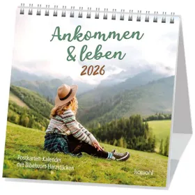 Produktbild des Artikels Ankommen & leben 2026 - Postkartenkalender (Kalender - Spiralbindung)