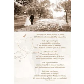 Produktbild des Artikels Faltkarte: Gott segne euch - Hochzeit (Schreibwaren)