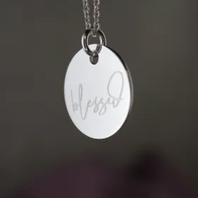 Produktbild des Artikels Kette mit Anhänger "blessed" silber ()