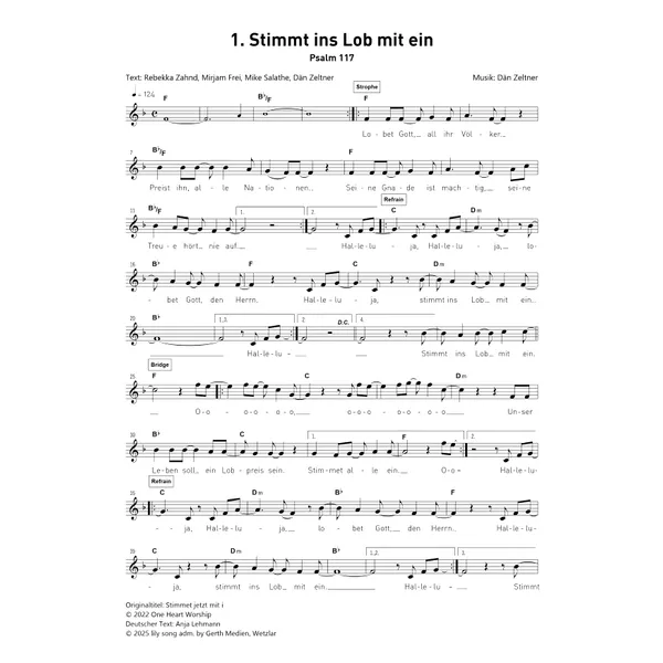 Produktbild des Artikels Stimmt ins Lob mit ein (Noten - Download)