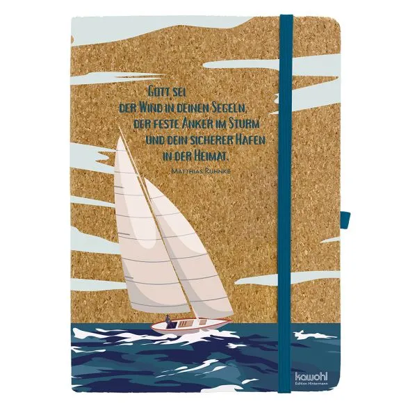 Produktbild des Artikels Notizbuch Kork: Gott sei der Wind in deinen Segeln (Schreibwaren - Hardcover)
