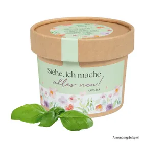 Produktbild des Artikels Jahreslosung 2026 - Anzucht-Töpfchen Basilikum ()