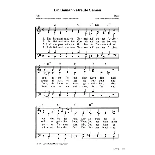 Produktbild des Artikels Ein Sämann streute Samen (Noten - Download)