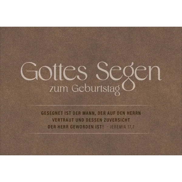 Produktbild des Artikels Faltkarte "Gottes Segen zum Geburtstag (Schreibwaren)