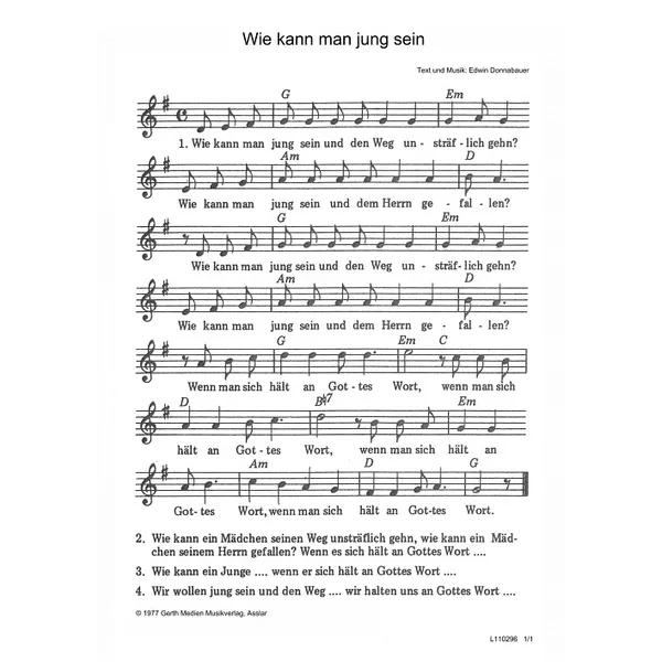 Produktbild des Artikels Wie kann man jung sein (Noten - Download)