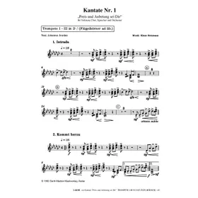 Produktbild des Artikels Preis und Anbetung sei Dir (Trompete 1-3 in D / Flügelhörner) (Noten - Download)