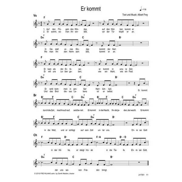 Produktbild des Artikels Er kommt (Noten - Download)