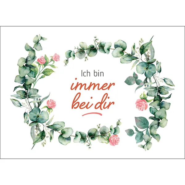Produktbild des Artikels Fensterbild-Postkarten: Ich bin immer bei dir, 4 Stück (Schreibwaren)