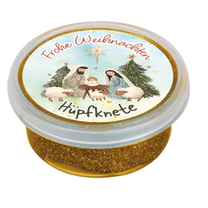 Produktbild des Artikels Springknete: Frohe Weihnachten (Krippe) - mit Glitzer ()