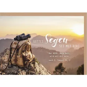 Produktbild des Artikels Faltkarte "Gottes Segen sei mit Dir!" - Rucksack (Schreibwaren)