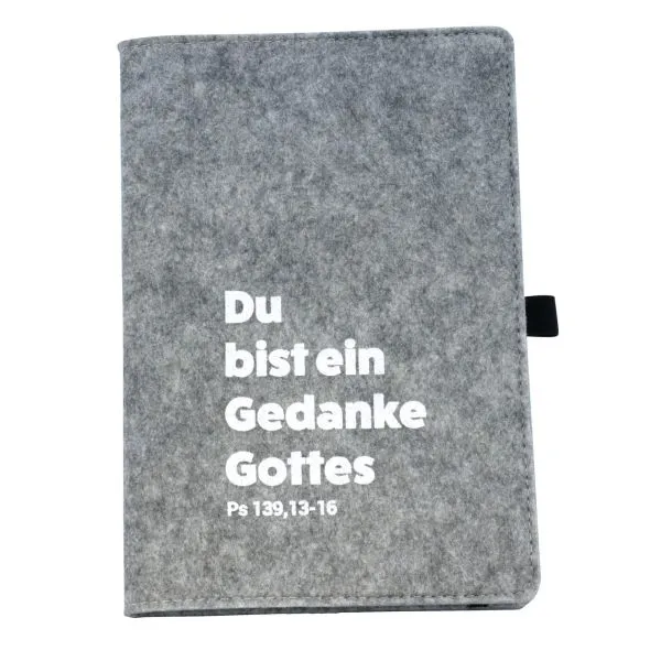 Produktbild des Artikels Notizbuch Filz A5 - grau (Schreibwaren - Gebunden)