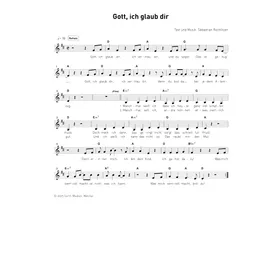 Produktbild des Artikels Gott ich glaub dir (Noten - Download)