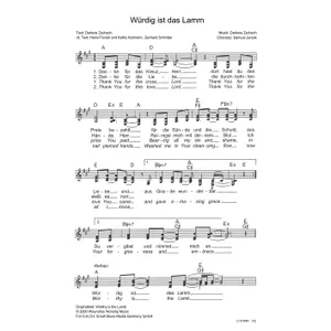Produktbild des Artikels Würdig ist das Lamm (Noten - Download)