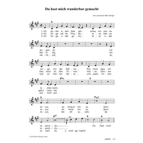 Produktbild des Artikels Du hast mich wunderbar gemacht (Noten - Download)