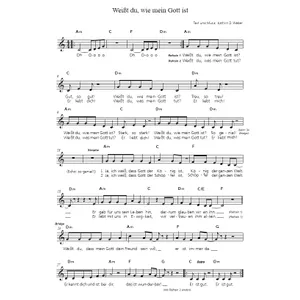 Produktbild des Artikels Weißt du wie mein Gott ist (Noten - Download)