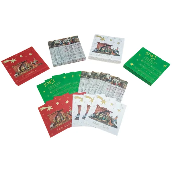 Produktbild des Artikels Weihnachtsserviette "Lieder"- Set ()