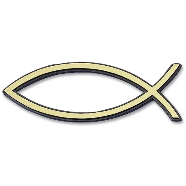 Produktbild des Artikels Reliefaufkleber "Fisch" - 13 cm gold ()